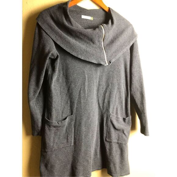 Vintage Chalet Dress Long Sleeve Cowl Neck Pockets Size M - Picture 3 of 12